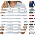 thumbnail image 3 of 3/4 Length Sleeve Womens Tops Plus Size Polo-Shirts Lightweight Basic Tees Golf Shirt Slim Fit Classic V Neck Blouses for Athletic Running Hiking Gym Yoga 2026 Fall Outfits for Women(Green,4XL), 3 of 8