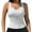 White, variant on Womens Tops Sleeveless Ribbed Knit Tank Top form Fitting Ice Fabric Basic Yoga Workout Casual Top M Size Tank Tops for Women