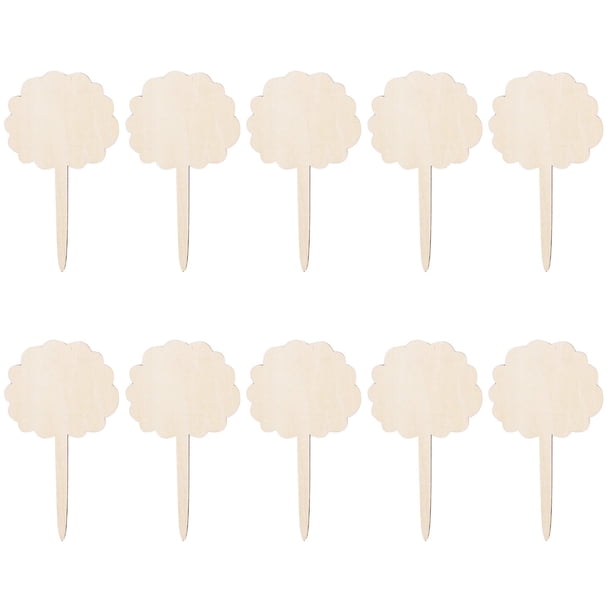 Las Etiquetas de la Planta Horticultural Creativa de Madera Pueden Escribir 10Pcs para la Inserción a Tierra