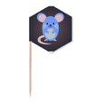 thumbnail image 1 of Outline Lovely Cartoon Mouse Exquisite Toothpick Flags Cupcake Picks Party Celebration, 1 of 3