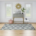 thumbnail image 2 of Soleil BR30I Ice Blue Tribal Moroccan blue Area Rug, 5'x7', 2 of 10