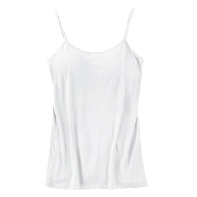 Women's Cotton Camisole - Adjustable Straps with Frame Bra for All Seasons
