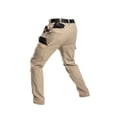 thumbnail image 4 of Domzest Men's Flex Tactical Pants Cotton Stretch Work Cargo Pants Lightweight EDC Outdoor Hiking Trousers Khaki 3XL, 4 of 4