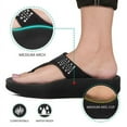 thumbnail image 3 of AEROSOFT - Dazzler - Open Toe Summer Comfortable Arch Support Platform Sandals For Women, 3 of 6