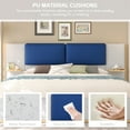 thumbnail image 4 of Harper & Bright Designs Queen Size Platform Bed with Upholstered Headboard, Queen Wooden Bedframe with Anti-Collision Soft Rounded Corners, Blue+Grey, 4 of 9