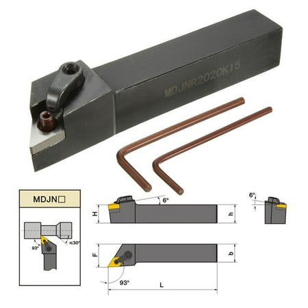 

93° MDJNR2020K15 20x20x125mm CNC Lathe Turning Tool Holder for DNMG1504 Inserts