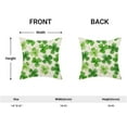 thumbnail image 2 of St Patricks Day Throw Pillow Covers 18x18 Inch Set of 2, Green Shamrock Lucky Clover Pillow Covers Farmhouse Linen Spring Shamrock Cushion Case Decoration for Sofa Couch Indoor Outdoor, 2 of 6