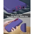 thumbnail image 6 of for Samsung Galaxy A15-5G Case,  Port Protection, Full-Body Non-Slip Silicone Rubber Covered, 3-Layer Heavy Duty Drop-proof Cover Phone Case, Red/Purple, 6 of 14