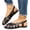 Black, variant on Women's Summer Casual Sandals, Closed-Toe Elastic Strap Shoes, Women's Mexicanos Huaraches Sandals Summer Beach Vacation Closed Toe Ankle Strap Flats Walking Wedding Shoes, Brown 7