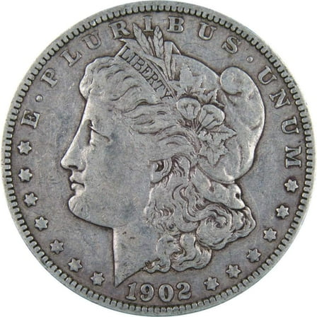 1902 Morgan Dollar F Fine 90% Silver $1 US Coin Collectible
