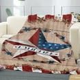 thumbnail image 4 of Boovnll 4th of July Throw Blanket, 30x40" Super Soft Cozy Patriotic Stars Stripe Fleece Blanket, Flannel Throw Blanket for Memorial Day Home Sofa Couch Bed Decor, 4th of July Decorations, 4 of 8