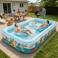 Extra Large Rectangular PVC Inflatable Swimming Pool – Thick, Leak ...