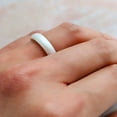 thumbnail image 2 of Pearl White Breathable Silicone Ring For Men and Women 4mm Bandwidth, 2 of 6