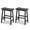 Black, variant on ELLEGNT 2 PCS Solid Wood Saddle Bar Stools - Backless with Footrests, Wooden Counter Stools Black