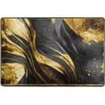 thumbnail image 4 of SKYSONIC Abstract Black Golden Vortex Non-Slip Area Rug, Artistic Marble Floor Carpet Comfort Floor Mats Decor for Indoor Front Porch Living Room Bedroom Kitchen, 36"x24", 4 of 5