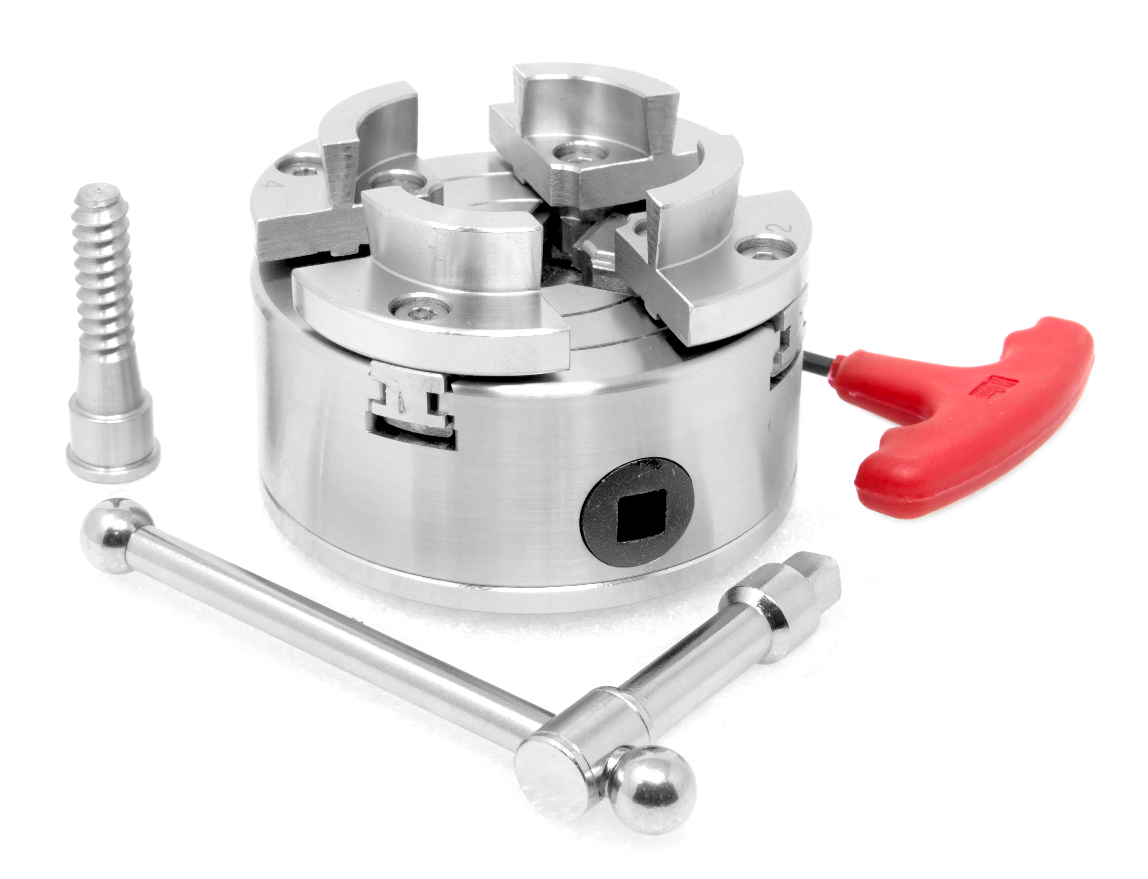 WEN 3.75-Inch 4-Jaw Self-Centering Lathe Chuck Set with 1-Inch x