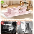 thumbnail image 3 of 12PCS Modular Kids Play Couch, Toddler Sofa, Children Creative Convertible Foam Sofa Living Room Sectional Couch for Boys Girls 3-8, Pink, 3 of 8