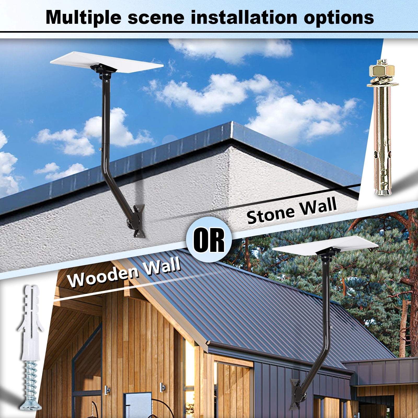 Support Mural Starlink Honeyhouse - Pour Antenne V2 - Ajustable Et Anticorrosion - Installation Facile