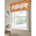 thumbnail image 4 of Thanksgiving Pumpkin Valances for Windows Fall Deciduous Retro White Wood Grain Kitchen Valance Curtain Rod Pocket Small Curtains for Cafe Bathroom Laundry Basement 42" x 18", 4 of 8