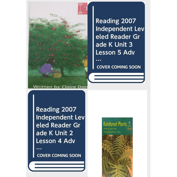 Children's Fun & Educational 4 Pack Paperback Book Bundle (Ages 3-5): Apple Farm, READING 2007 INDEPENDENT LEVELED READER GRADE K UNIT 3 LESSON 5 ADVANCED, READING 2007 INDEPENDENT LEVELED READER GRAD