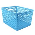 thumbnail image 2 of Panier Tissé, Grand, Turquoise, 2 of 3