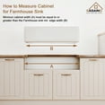 thumbnail image 5 of CASAINC 36" Fireclay Single Bowl Farmhouse Apron Kitchen Sink with Bottom Grid and Strainer, Glossy White, 5 of 7
