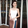 thumbnail image 1 of Top corto de verano para mujer, camiseta corta con tirantes finos y hombros descubiertos Irfora Chaleco, 1 of 7