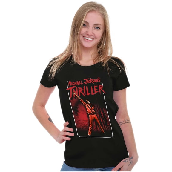 Michael Jackson Thriller Dance Music Womens Slim Fit Graphic Tee Brisco Brands S