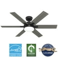 thumbnail image 2 of Hunter - Georgetown Indoor Ceiling Fan With Light, Remote, 52-inch, Matte Black, Modern-style, 6-speed DC Motor, Quick Installation, Energy Star, 52783, 2 of 19