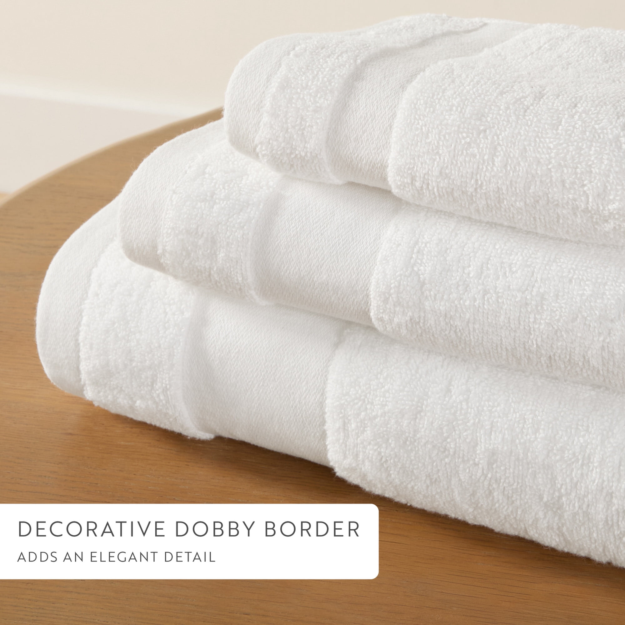 Luxury Hotel 4-Piece Bath Towel Set in White - Soft and Absorbent for Quick Drying by Comfort Canopy