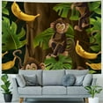 thumbnail image 4 of BCIIG Monkey Banana Jungle Tapestry Wall Hanging Unique Style for Home Decor Art Living Room Bedroom Apartment Farmhouse Dorm 60x50inch, 4 of 6
