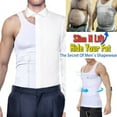 thumbnail image 6 of FITVALEN Mens Slimming Body Shaper Waist Trainer Gym Vest Abs Abdomen Slim Tank Top Compression Workout Shirt, 6 of 10