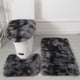 thumbnail image 5 of Injueey Juego de alfombrillas de baño de 3 piezas, suaves y cómodas, fibras acrílicas, juegos de alfombrillas de baño, 3 piezas Juegos de accesorios de baño Gary oscuro U40*5+45*50+ 50*80, 5 of 6