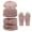 A-Light Pink246, variant on Bibifish 3 PCS Scarf Hat Glove Sets For Women Solid Color Beanie Hat Neck Warmer And Gloves Three Piece Winter Outdoor Warm Hat Sets