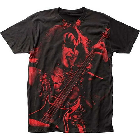 KISS Gene Simmons All Over Photo Huge Jumbo Print T-Shirt + Coolie (Best Way To Print Photos On T Shirts)