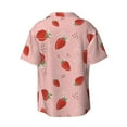 thumbnail image 2 of Vsdgher Cute Strawberry C Print Men's Wrinkle Free Untucked Cuban Shirt Business Casual Button Down Shirts Short Sleeve Shirt, 2 of 7