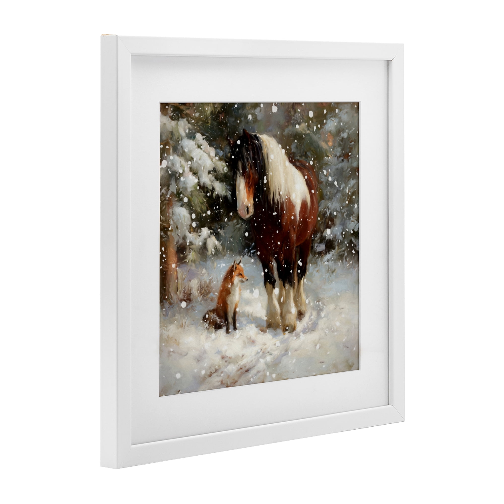 Stupell Industries The Horse & The Fox White Framed Print Under Glass, design by Tina LeCour