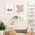 thumbnail image 4 of Pink Cute Balloon Dog Canvas Wall Art, Retro Preppy Cherry Wall Decor Painting Set of 3, Funky Colorful Abstract Aura Pictures Posters Prints for Bedroom Dorm Living Room Home Decor 12x16 In Framed, 4 of 6
