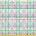 thumbnail image 2 of Ambesonne Geometric Fabric by the Yard Upholstery, Diagonal Shapes Triangles, 1 Yard, Pale Mauve Seafoam and Grey, 2 of 5