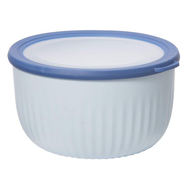 Recipiente de plástico Oggi Prep, Store & Serve de 4 litros, azul con tapa azul DK