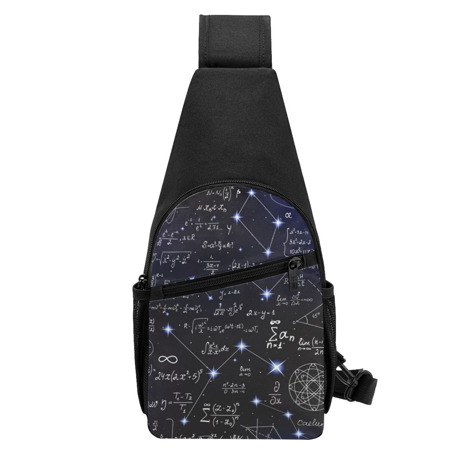 Xecao's Physical Formulas Print Sling Bag: A Versatile Chest, Shoulder, and Crossbody Backpack for Casual Days Out, Perfect for Both Men and Women