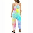 thumbnail image 5 of Odeerbi Teen Girls Summer Jumpsuit Tie-dye Bib Overalls Casual Sleeveless Rompers Long Pants with Pockets 5-14 Years Pink, 5 of 6