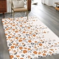 thumbnail image 2 of Flower Orange 3x5 Area Rugs for Living Room, Grey Cherry Blossoms White Background Non Slip Floor Mat Washable Low-Profile Indoor Carpet for Bedroom, Dining Room, Bathroom, 2 of 9