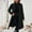 Black, variant on Womens Notched Lapel Collar Pea Coat Trendy Long Trench Coats Winter Wool Fleece Jacket Camel S