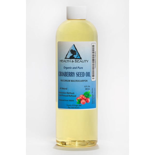 Huile de Graines de Canneberge Raffinée Biologique Pressée à Froid premium Naturelle 100 % pure 12 oz