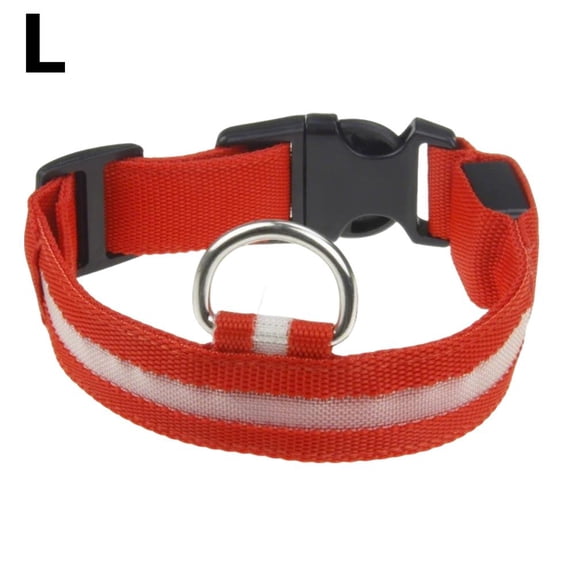 Agiufgs LED Light Up Dog, Charging LED Glow for Night Visibility, for Nighttime Safety and Warning Setup and Daily Use, Red, L