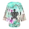 thumbnail image 6 of Nrmvnmi Women Open Front Lightweight Cardigan Summer Puff Sleeve Cardigans Fashion Floral Printed Kimono Cardigan Casual Loose Fit Cover Up Blouse Tops, 6 of 6