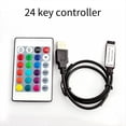 thumbnail image 2 of Controlador RGB DC5V USB 5V 24 Teclas RF Control Remoto Inalámbrico para Luces de Cinta COB SMD 3528 5050 RGB, 2 of 8