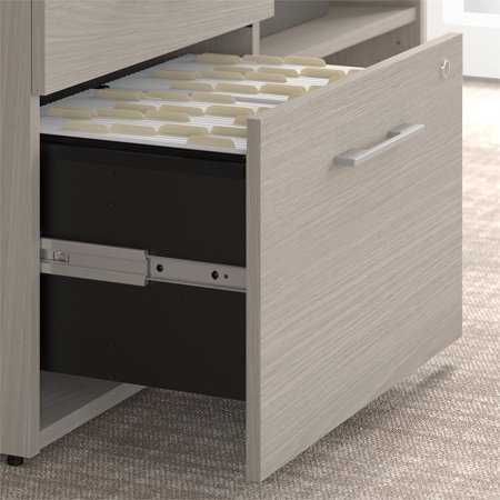 Office 500 Low Storage Cabinet With Drawers In Sand Oak Engineered Wood Walmart Canada