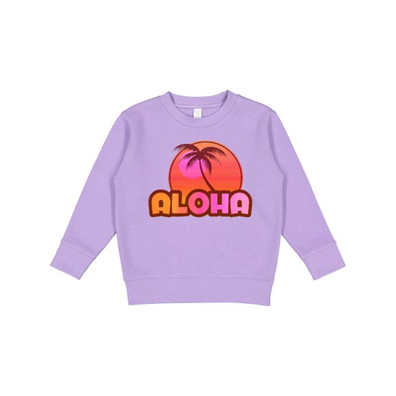 Inktastic Pink Aloha Palm Toddler Sweatshirt